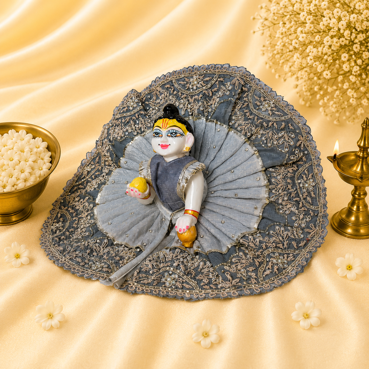 VanaTulsi Rajat Shringar Poshak for Laddu Gopal