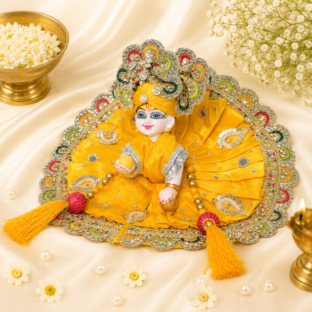 VanaTulsi Kanak Shringar Poshak for Laddu Gopal