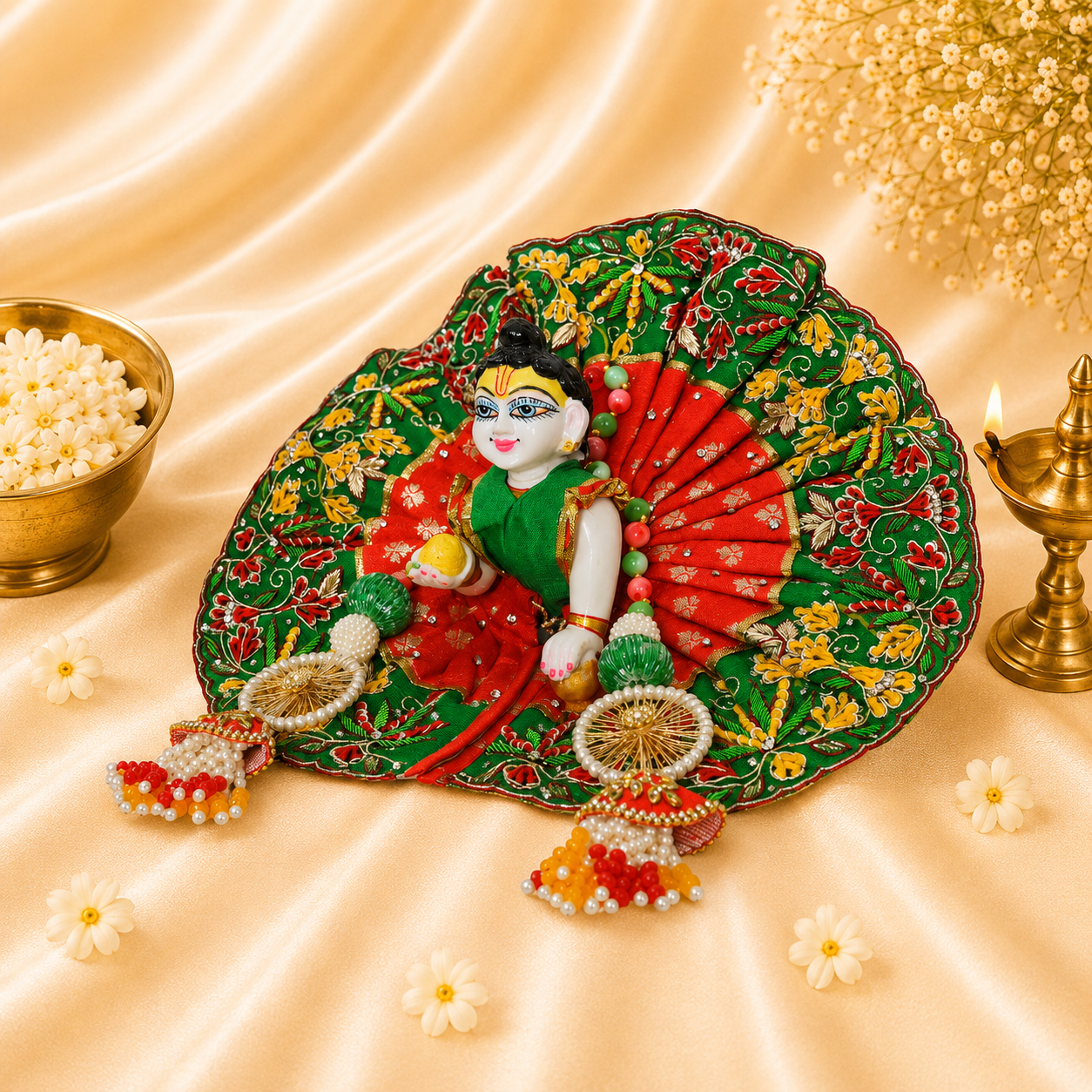 VanaTulsi Vrindavan Hariyali Poshak for Laddu Gopal