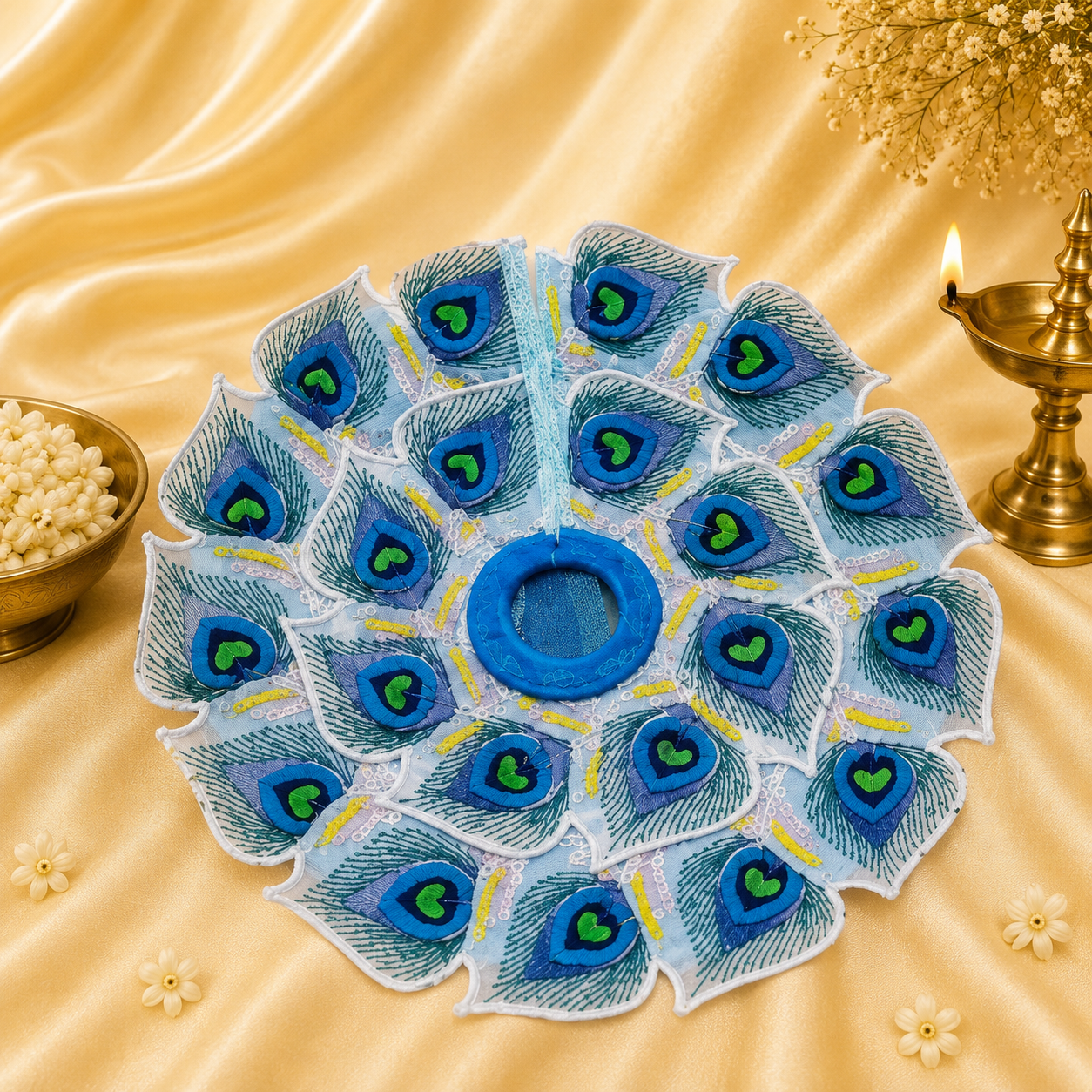 VanaTulsi MorMukut Leela Shringar Poshak for Laddu Gopal
