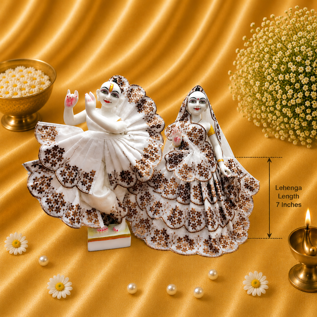 VanaTulsi ChandanPushp Shringar Poshak Set for Radha Krishna