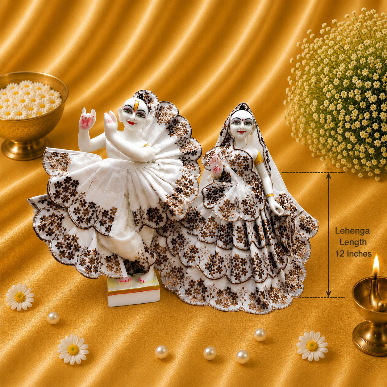 VanaTulsi ChandanPushp Shringar Poshak Set for Radha Krishna