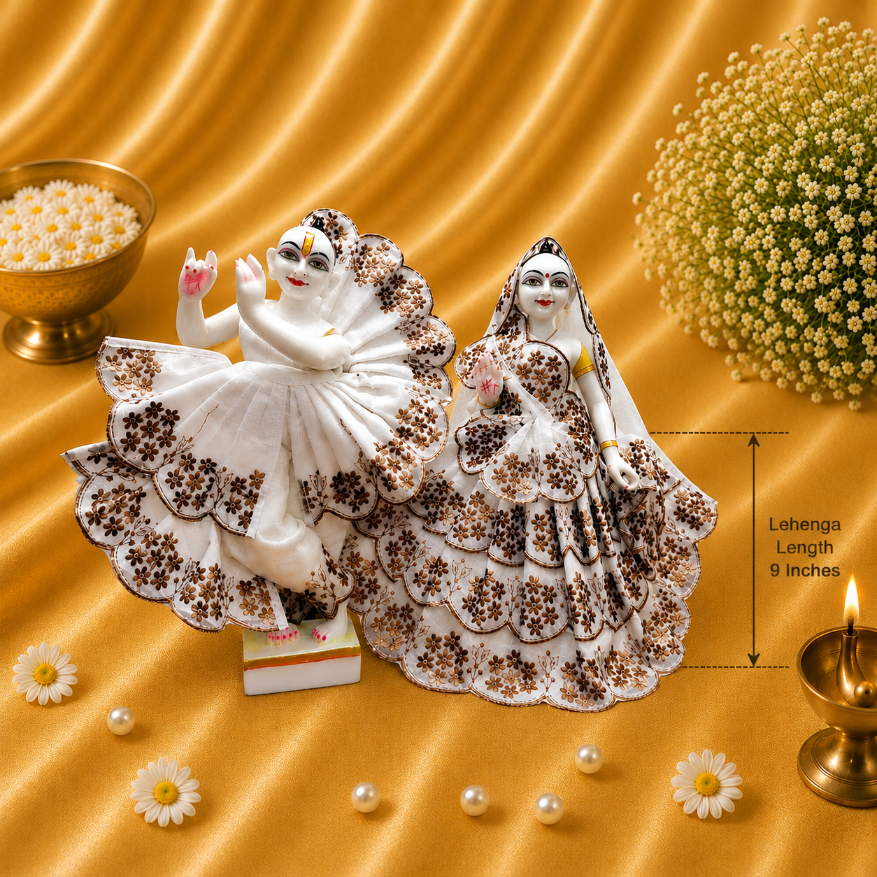 VanaTulsi ChandanPushp Shringar Poshak Set for Radha Krishna