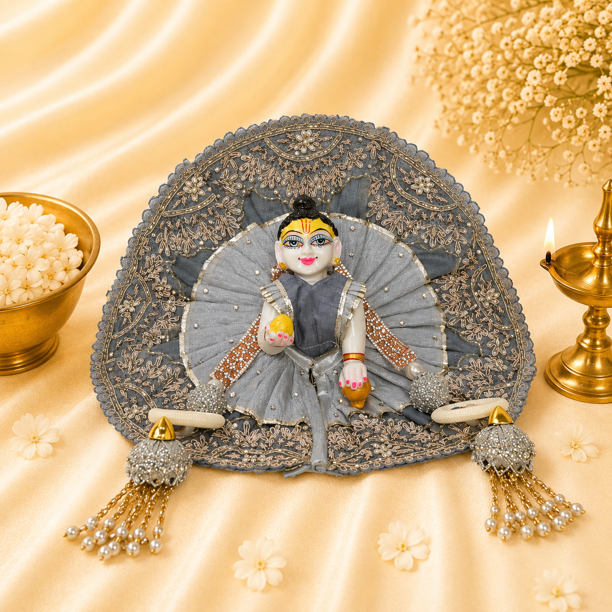 VanaTulsi Rajat Shringar Poshak for Laddu Gopal