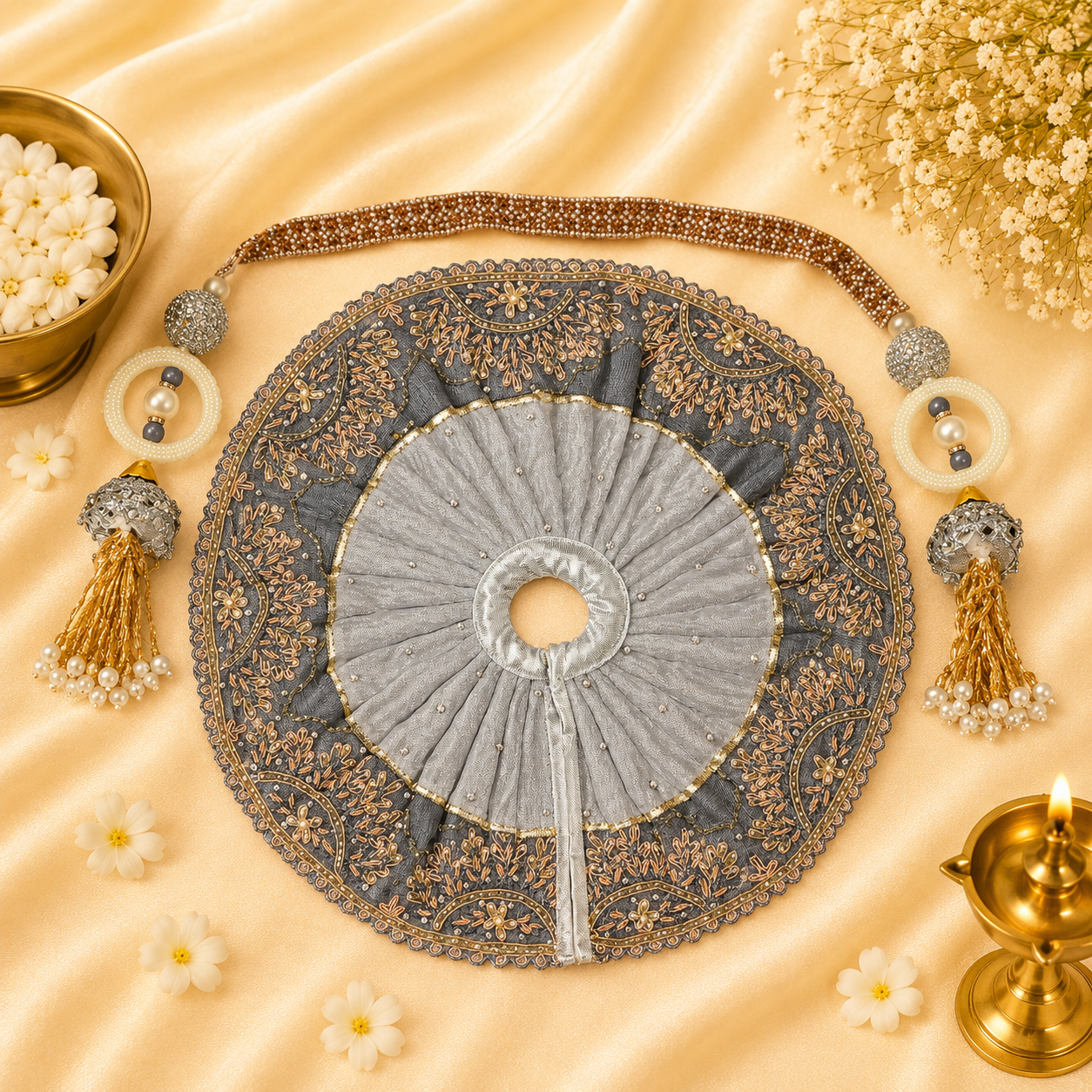 VanaTulsi Rajat Shringar Poshak for Laddu Gopal