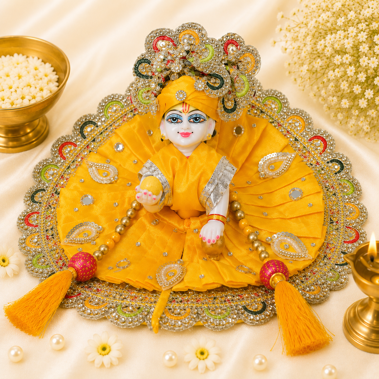 VanaTulsi Kanak Shringar Poshak for Laddu Gopal