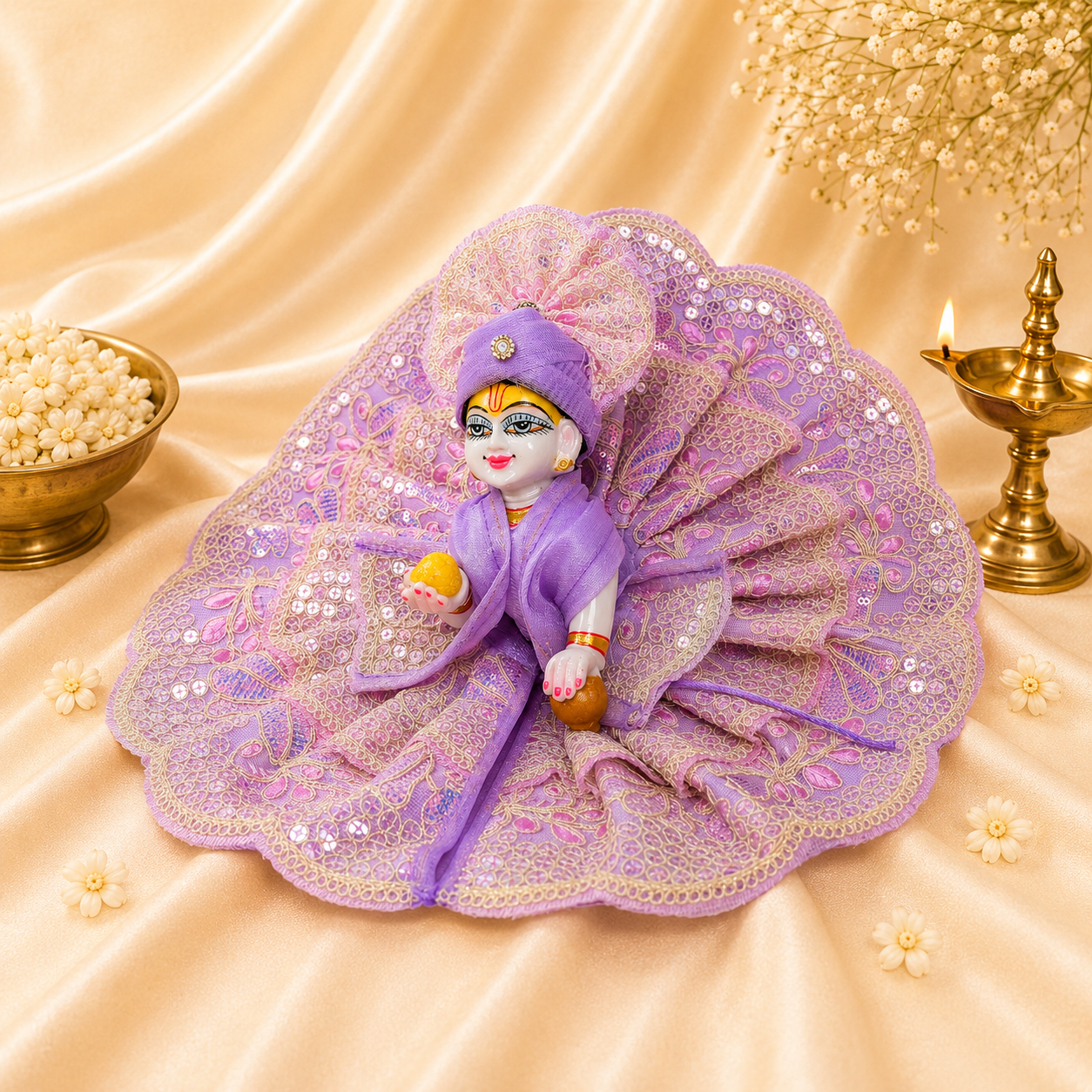 VanaTulsi Lavanya Shringar Poshak for Laddu Gopal