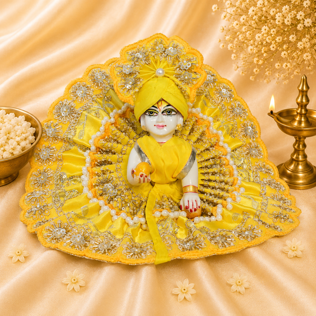 VanaTulsi SuryaKiran Shringar Poshak for Laddu Gopal