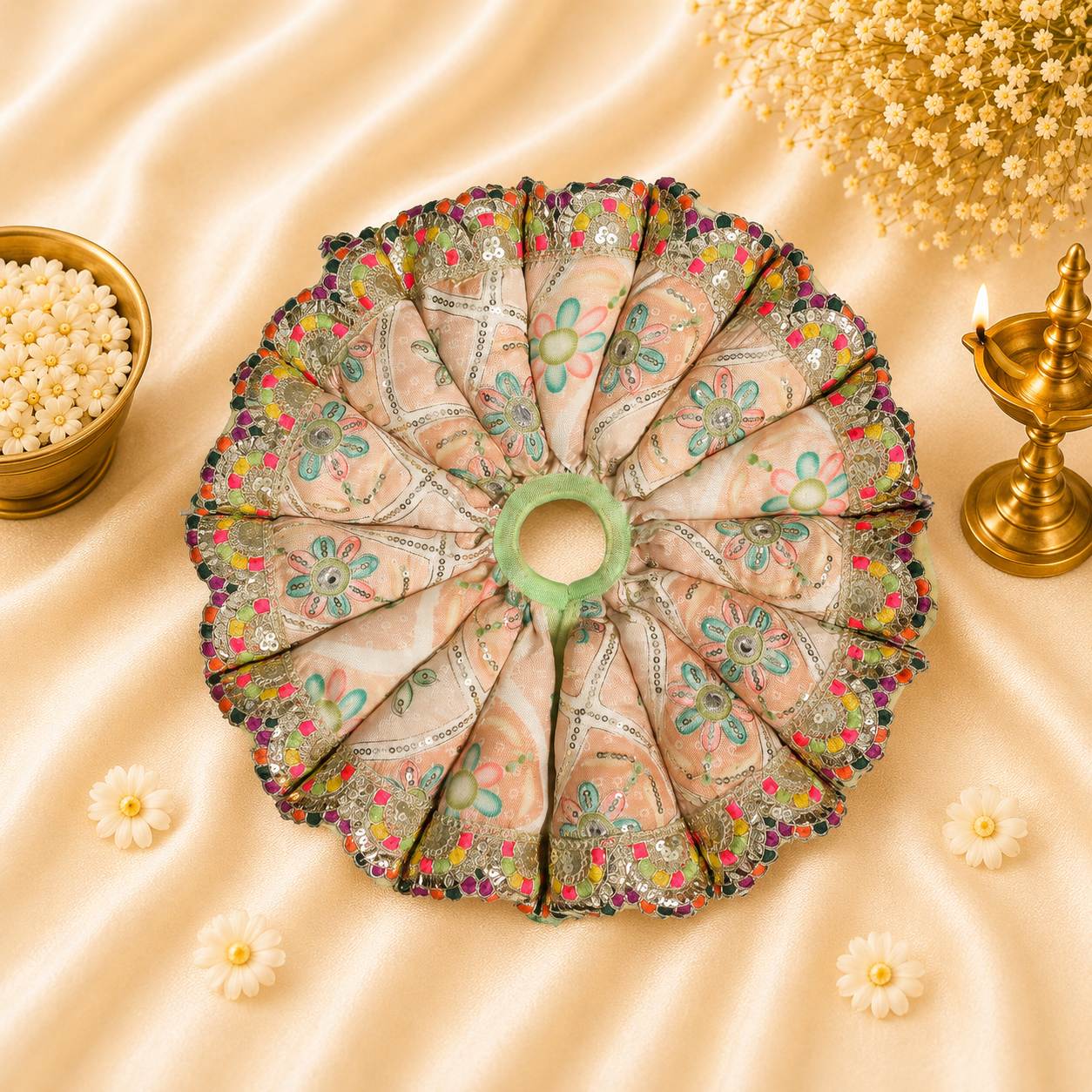 VanaTulsi PushpLehar Shringar Poshak for Laddu Gopal