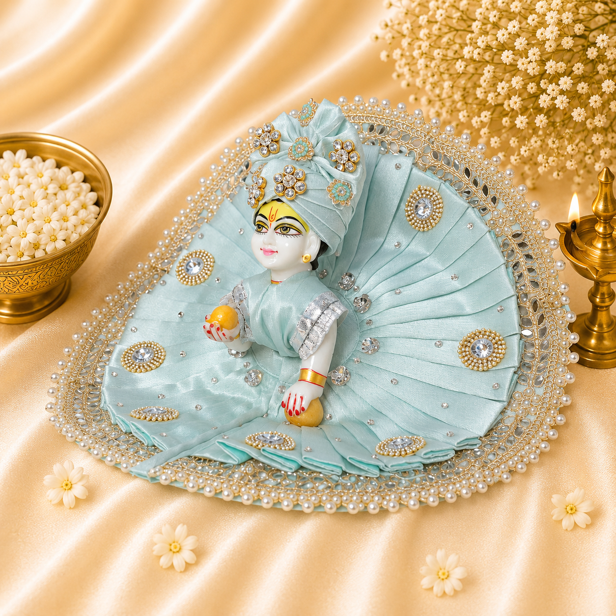 VanaTulsi NeelAmrit Shringar Poshak for Laddu Gopal