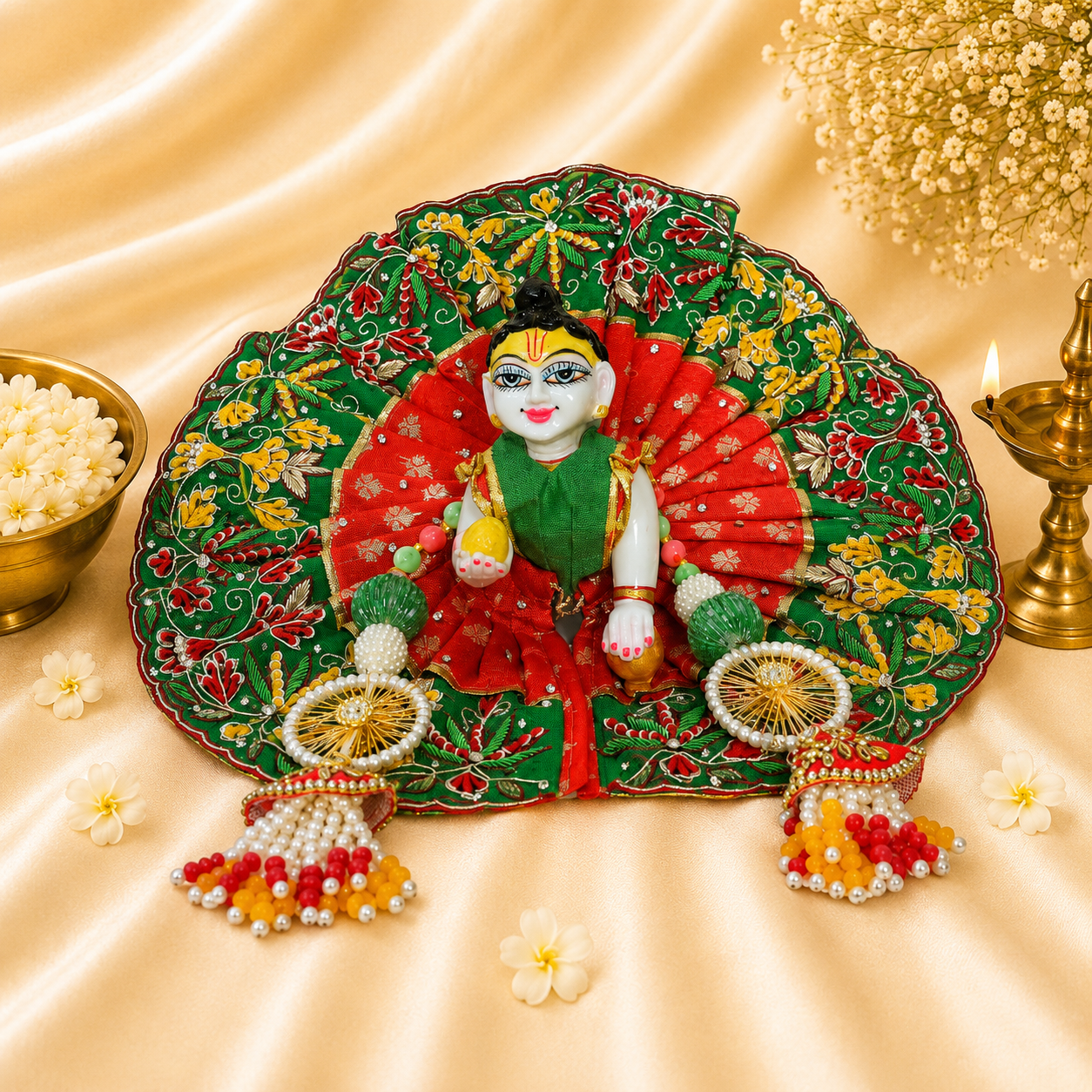 VanaTulsi Vrindavan Hariyali Poshak for Laddu Gopal