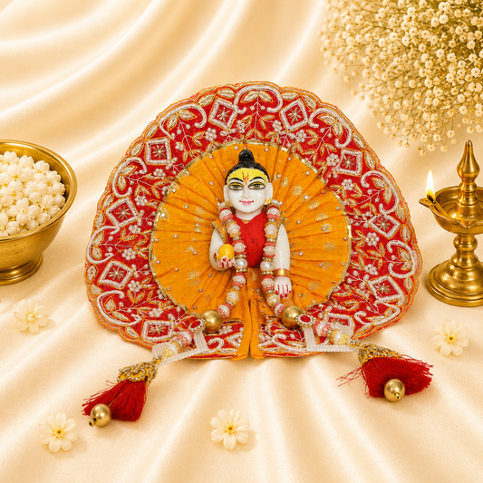 VanaTulsi Kesari Sindoori Poshak for Laddu Gopal