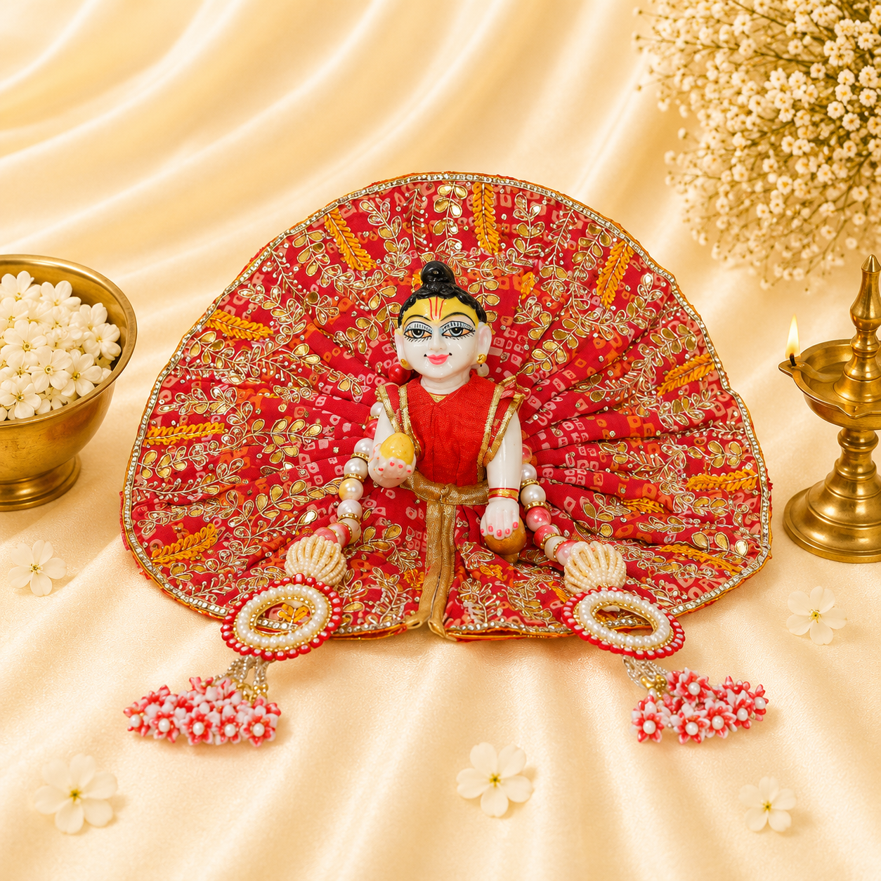 VanaTulsi Shringar Vatika Poshak for Laddu Gopal