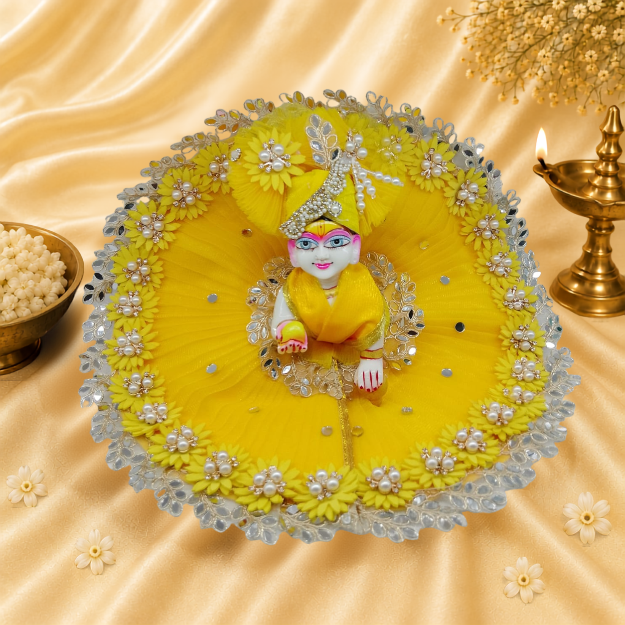 VanaTulsi KanakPushpa Shringar Poshak for Laddu Gopal Ji
